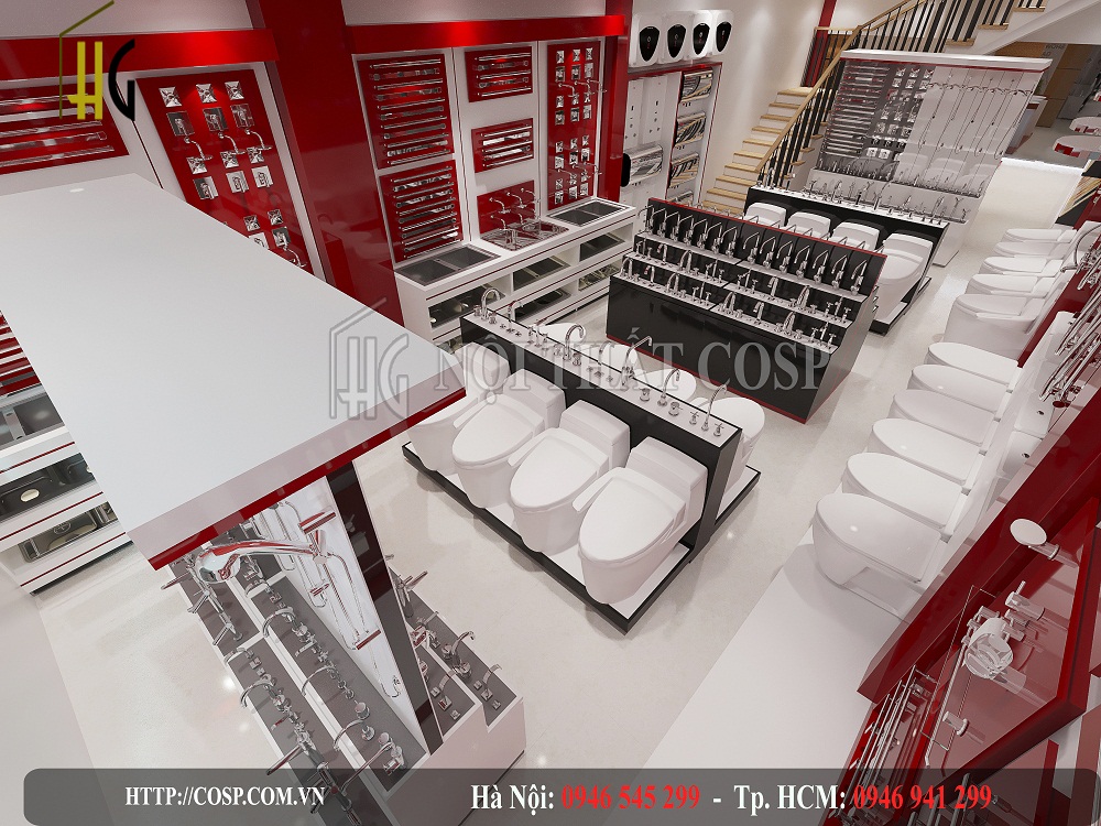 Thiết kế nội thất shop thiết bị vệ sinh - Anh Dũng – Điện Biên